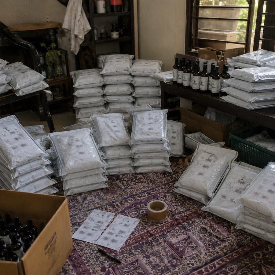 Labelled and addressed by hand