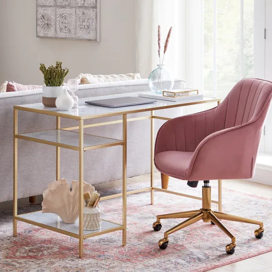Stylish Gold Marble Desk